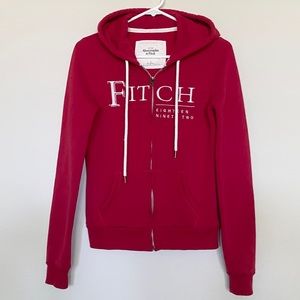 Abercrombie & Fitch Size S Jacket Hoodie Red
